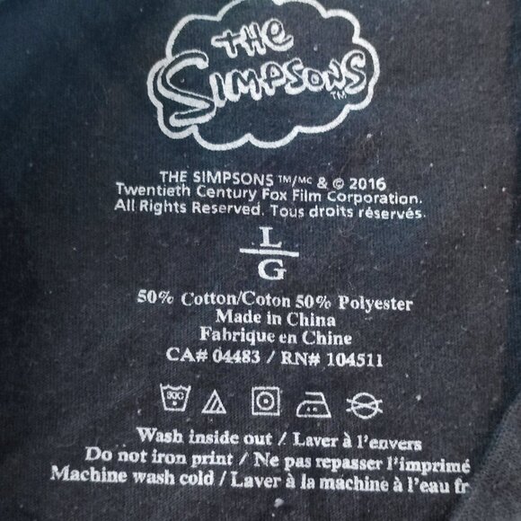 The Simpsons Homer Superhero T-shirt men's size L black with graphic design - Picture 5 of 7